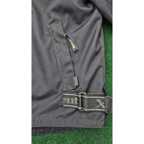 VTG Xelement Motorcycle Jacket Nylon Black Yellow PADDED Racing Men's Size XXL - Picture 4 of 13